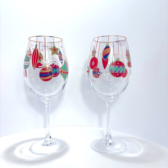 10 inches tall Christmas bulb sparkling wine glass perfect . - Picture 1 of 7